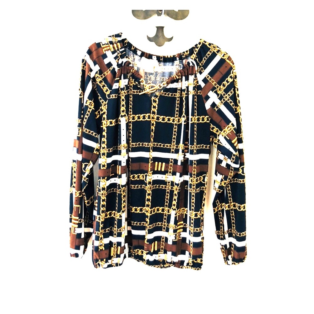 MICHAEL KORS Chain Print Top